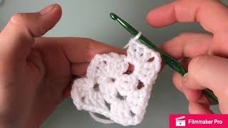 Carré basic au crochetgranny square [upl. by Sparkie]