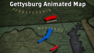 Gettysburg Animated Battle Map [upl. by Astred320]