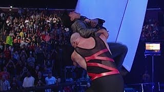 Kane chokeslams Eric Bischoff off the stage [upl. by Yuji]