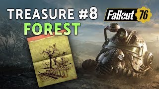 Fallout 76  FOREST Treasure Map 8  Treasure Location [upl. by Ettennaj]