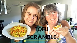 EASY OIL FREE TOFU SCRAMBLE FOR BEGINNERS  RECIPE [upl. by Vyner277]