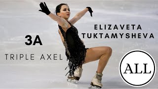 Elizaveta TUKTAMYSHEVA ALL TRIPLE AXELS 3A [upl. by Karame]