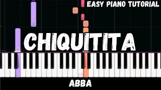 ABBA  Chiquitita Easy Piano Tutorial [upl. by Caia]