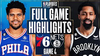 3 76ERS at 6 NETS  FULL GAME 4 HIGHLIGHTS  April 22 2023 [upl. by Niessuh]