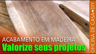 Acabamento em Madeira  Dicas DIY oficinadecasa [upl. by Shirlene471]