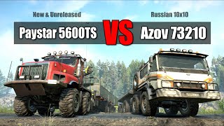 Snowrunner Paystar 5600TS vs Azov 73210  Best 10x10 Truck [upl. by Isis511]