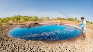 Fishing a Desert Puddle INFESTED With Bass Texas Drought [upl. by Eesak]