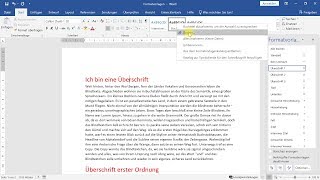 Formatvorlagen richtig verwenden – WordTutorial [upl. by Nolrah742]