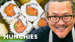 How To Make Sushi with Iron Chef Morimoto [upl. by Ewens]