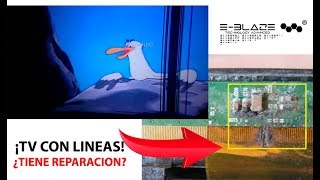 Lineas o rayas en pantalla de TV ¿tiene reparación [upl. by Krein]