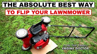 Proper Way To Tip A Lawnmower Over [upl. by Uriiah]