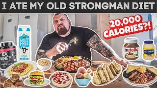 I ate my old Strongman diet for a day [upl. by Mehelhteb285]