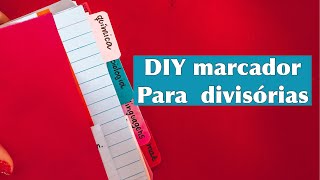 Como fazer marcador de divisórias para fichárioplannerBujo [upl. by Frangos620]