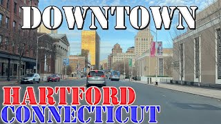 New Haven  Connecticut  4K Downtown Drive [upl. by Beitris]