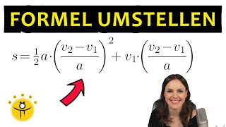 Physikalische FORMEL UMSTELLEN – schwierige Gleichung nach Variablen auflösen Physik [upl. by Notsag]