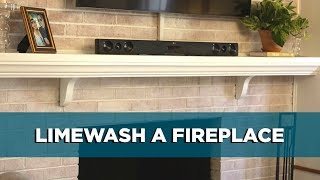 How to Limewash a Brick Fireplace [upl. by Sleinad964]