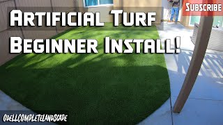 How to Install Artificial Turf for Beginners DIY Part 2 [upl. by Joliet165]