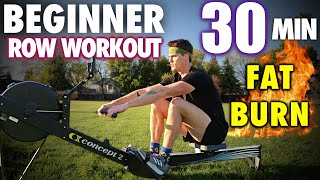 The BEST 30Minute Beginner Rowing Workout FOLLOW ALONG [upl. by Sualkcin]