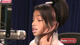 Willow Smiths Reaction to Hearing quotWhip My Hairquot on Radio Disney [upl. by Notsob997]