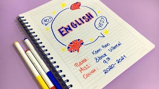 Carátula bonita para INGLÉS [upl. by Ynnattirb944]