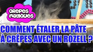 Comment étaler la pâte à crêpes avec un rozell sur une crêpière billig [upl. by Elleron]