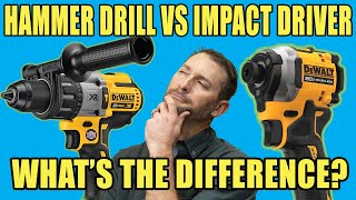 Hammer Drill VS Impact Driver  Whats The Difference [upl. by Ahsratan]