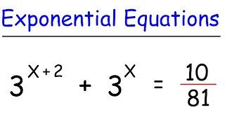 Exponential Equations  Algebra and Precalculus [upl. by Naresh]