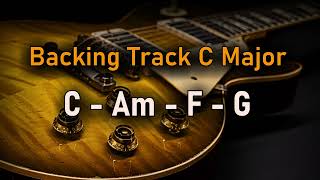 Pop Rock BACKING TRACK C Major  C Am F G  80 BPM  Guitar Backing Track [upl. by Amersham]