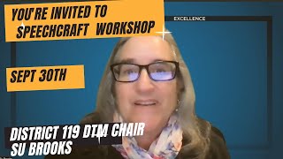 Youre invited to a Speechcraft Workshop [upl. by Ydorb165]