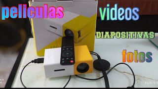 mini Proyector más chrome cast YG300 más barato conéctalo a tu móvil  45 60 pulgadas super [upl. by Coulombe]