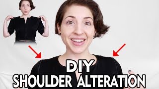 DIY Alteration 4  Shoulder Seam Placement  The Fashion RunUp [upl. by Peers295]