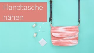 Nähanleitung Einfache Handtasche nähen  Kostenloses Schnittmuster [upl. by Nethsa]