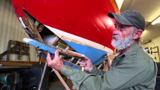 Part 1  Wooden Boat Building  Reparing a leak on a Herreshoff 12 12 [upl. by Bartholomew691]