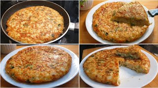 Spanish Omelette Recipe ♥️  Easiest Breakfast Recipe Tortilla De Patata [upl. by Yrtnahc98]