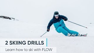 2 Skiing Drills To Help IMPROVE YOUR TECHNIQUE [upl. by Eintihw]