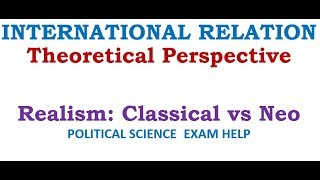 INTERNATIONAL RELATION REALISM CLASSICAL VS NEO [upl. by Nodnil714]