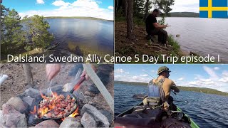 Sweden Ally Canoe 5 Day Bushcraft Adventure Trip in Dalsland part I [upl. by Batchelor718]