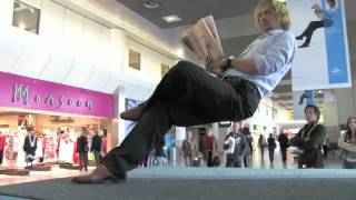 Guerilla Marketing  KLM Economy Comfort Product with Ramana at Manchester Airport [upl. by Ellsworth644]