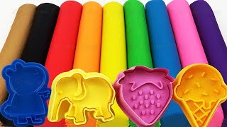 Learn Colors with Play Doh Modelling Clay and Cookie Molds and Surprise [upl. by Phalan]