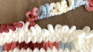 How to Make a Loop Yarn Blanket [upl. by Ozen]