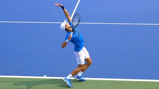 Novak Djokovic Serve Slow Motion  ATP Tennis Serve Technique [upl. by Vonni]