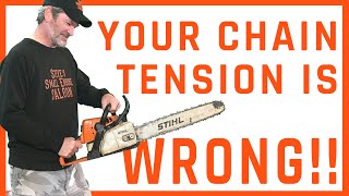 CORRECT WAY To Adjust The Chain Tension On Your Chainsaw [upl. by Leihcey]