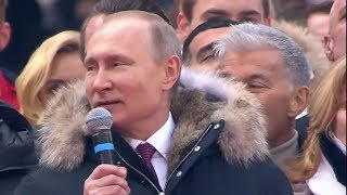 Putin and Russian Olympic Team Sing National Anthem Together [upl. by Ycrad28]