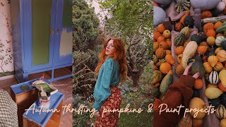 Relaxing fall thrifting pumpkins amp paint projects [upl. by Kciredes]