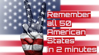 Simple Mnemonic To remember all 50 states in USA under 2 minutes [upl. by Stevie]