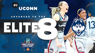 UConn vs Iowa  Sweet 16 Womens NCAA Tournament Extended Highlights [upl. by Aleyak]