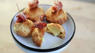 Savoury Profiteroles Filled With Mornay amp Bacon [upl. by Litton445]