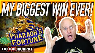 💥MY BIGGEST WIN EVER on Pharaohs Fortune Slots ✦ Retrigger Jackpot  The Big Jackpot [upl. by Dnob141]