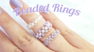 Beaded Rings  Easy DIY Jewelry [upl. by Elkraps]