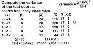 variance for grouped data [upl. by Asiat93]